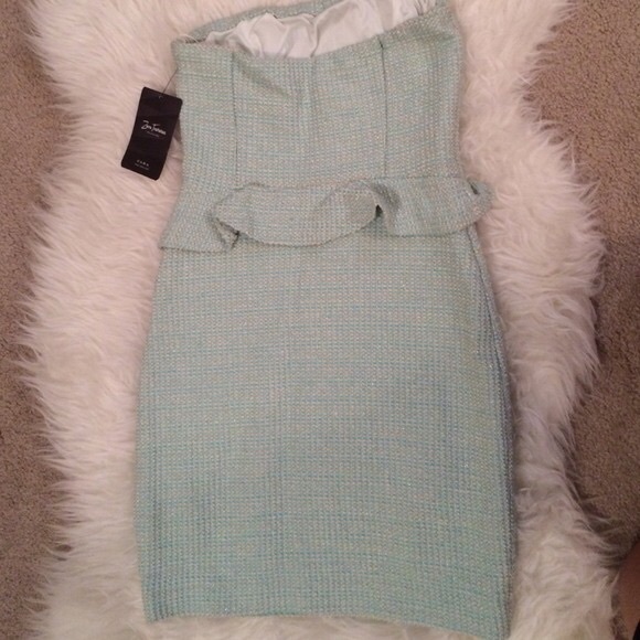 Zara peplum dress mint green small - Picture 3 of 4