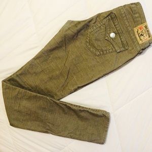 True Religion Olive Green Skinny