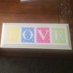 "LOVE" plaque