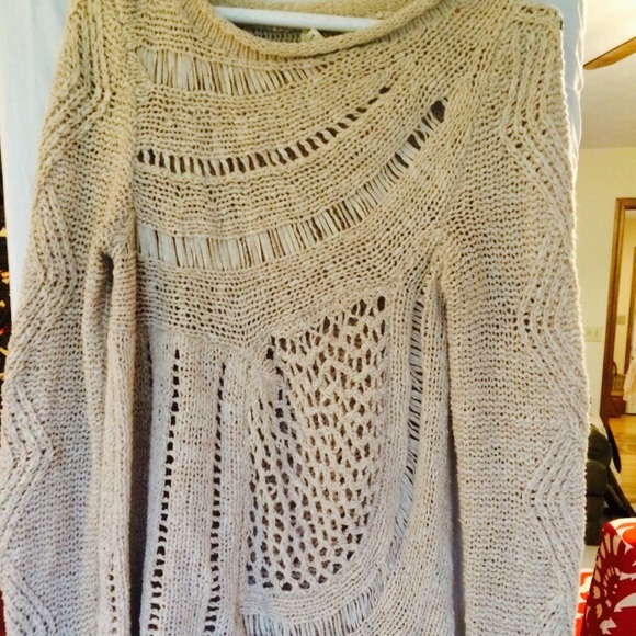 Pullover beige sweater by Moth from Anthropologie