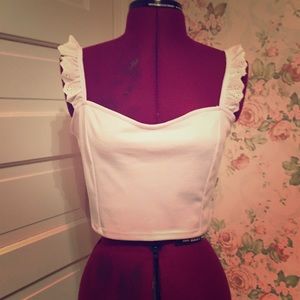 White Pacsun Crop Top Size Medium