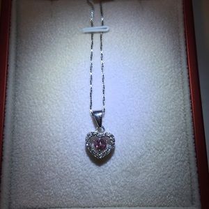 Ogival-necklace (SWAROVSKI pink crystal)