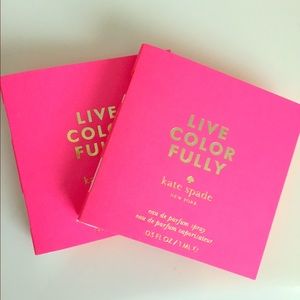 2 Travel sized Kate Spade Live Colorfully Perfume