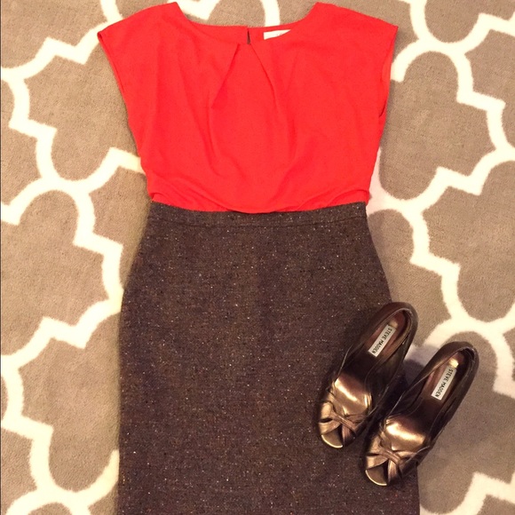 LOFT Dresses & Skirts - LOFT Silk & Tweed Dress