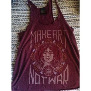 Obey burgundy tank top