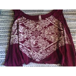 Burgundy crop top