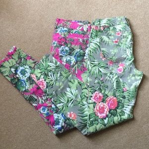 2 Floral Jeans