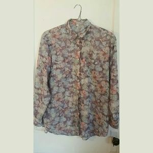 Flower American Apparel chiffon shirt