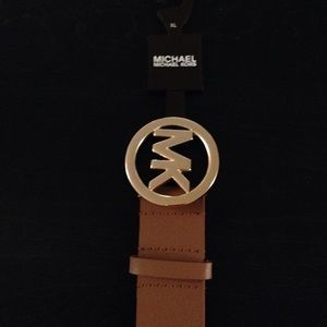 Tan Michael Kors Genuine Leather Belt