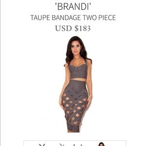 House of CB Taupe Bandage 2piece