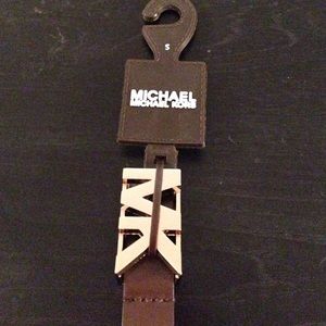 Dark Brown Leather Michael Kors Belt