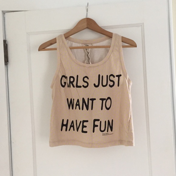"Girls just want to.." Very cute crop top