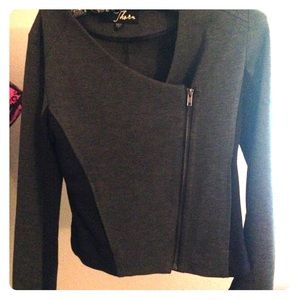 Dark grey and black blazer