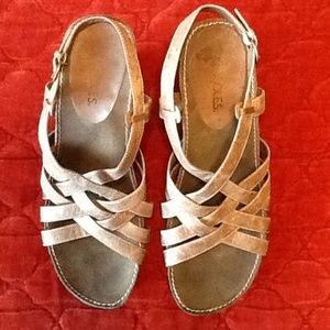 Aerosols womens strappy wedge sandals.