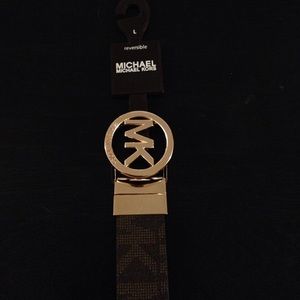 Reversible Brown/Black Michael Kors Leather Belt