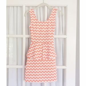 chevron Orange and white dress