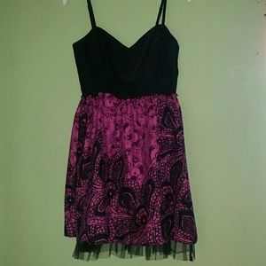 Tulle black and purple dress