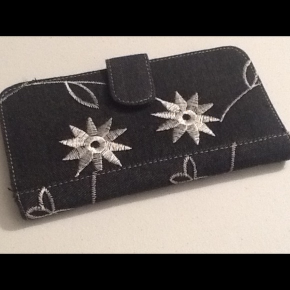 Floral Denim wallet