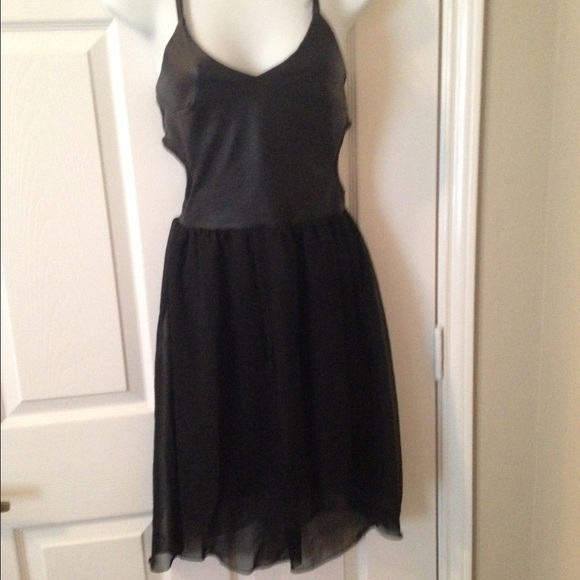 Sexy black cut out dress