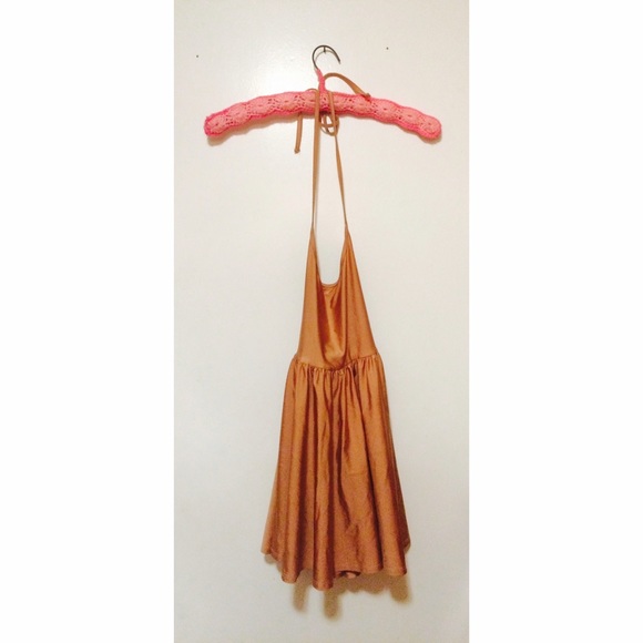 Nylon Tricot Figure Skater Dress - Peach