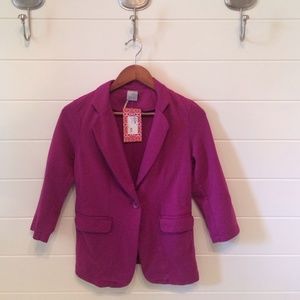 Fuscia Knit  Blazer