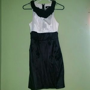 Fancy Black and White Dress