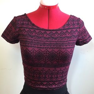 Tribal Print Crop Top