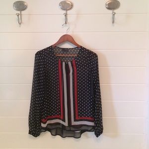 Sheer Printed Blouse