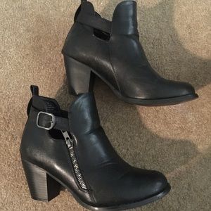 Black ankle boots