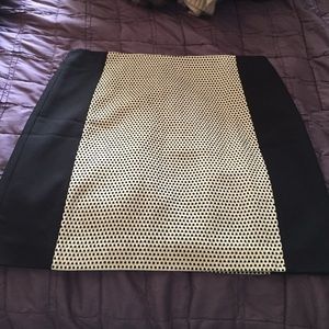 Loft cream and black skirt