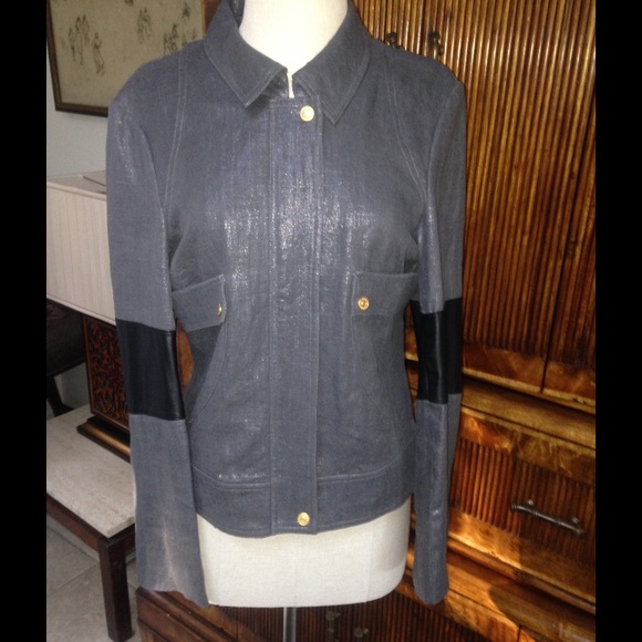 7 for all mankind linen and leather jacket - Picture 1 of 4