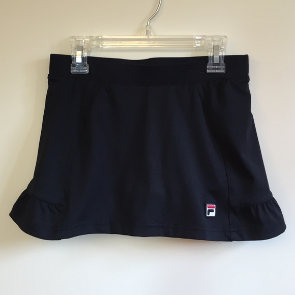 Kids Black FILA Tennis Skirt