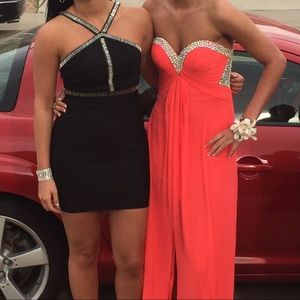 Grapefruit prom dress.