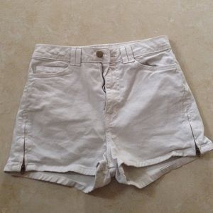 AA Stretch Twill High-Waist Side Zipper Short