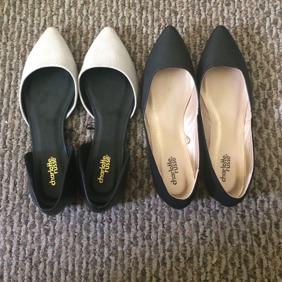 Charlotte Russe Shoes - 2 pairs of flats. Brand new. Never worn.