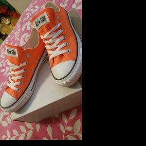 Neon Orange Converse