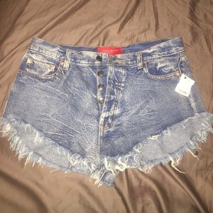 High waisted shorts.