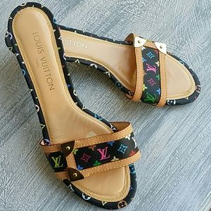 Authentic Louis Vuitton Slides Shoes Heels