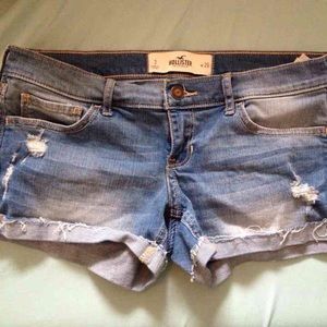 Distressed Hollister shorts