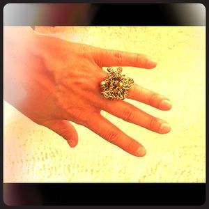 BCBG dangle charm ring