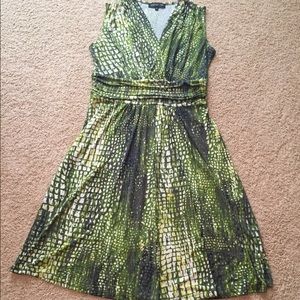 Green Print Dress