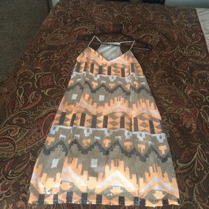 Tribal print sequin dress