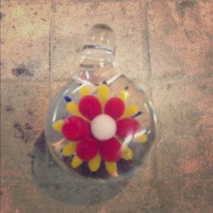 Glass flower necklace