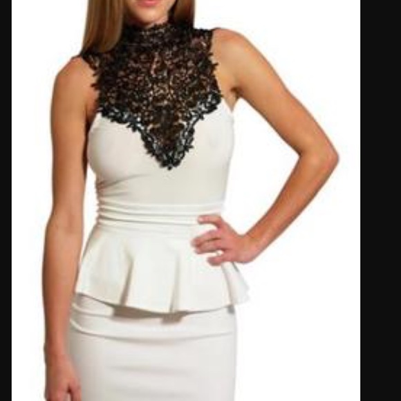 🚫SOLD IN BUNDLE🚫NEW!! Black peplum lace dress