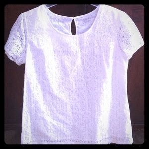 Target White Eyelet Top