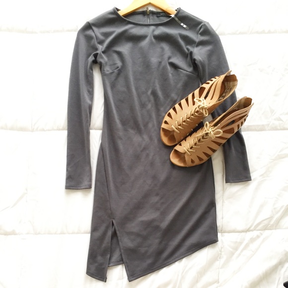 Solemio Dresses & Skirts - Grey Bodycon Dress