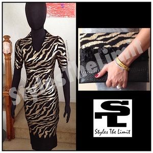 Custom pencil dress and clutch
