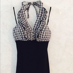 Plaid halter top