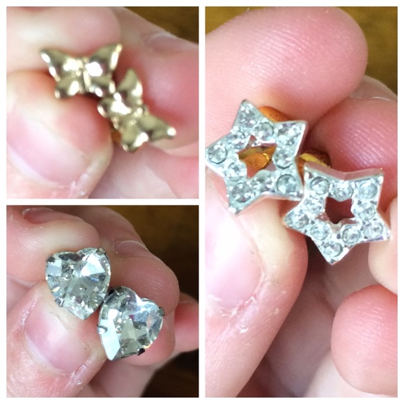3 stud earrings