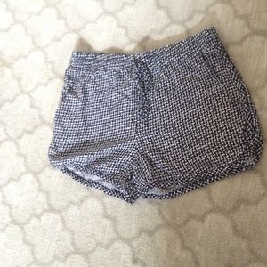 Black and white shorts